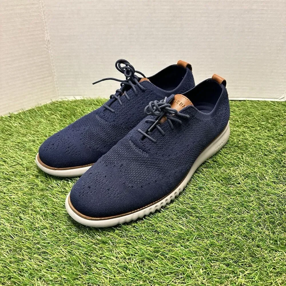 Cole Haan ZeroGrand Stitchlite Mens Size 12M C27569 Marine Blue Casual Oxfords